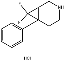 7,7-Difluoro-6-phenyl-3-azabicyclo[4.1.0]heptane hydrochloride Structure