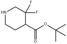 4-Piperidinecarboxylic acid, 3,3-difluoro-, 1,1-dimethylethyl ester 구조식 이미지