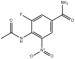 4-acetamido-3-fluoro-5-nitrobenzamide 구조식 이미지