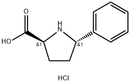 rel-(2S,5S)-5-phenylpyrrolidine-2-carboxylic acid hydrochloride Structure