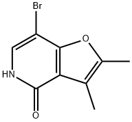 Furo[3,2-c]pyridin-4(5H)-one, 7-bromo-2,3-dimethyl- Structure