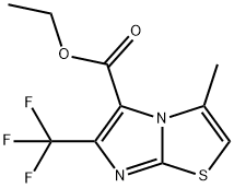 Imidazo[2,1-b]thiazole-5-carboxylic acid, 3-methyl-6-(trifluoromethyl)-, ethyl ester Structure