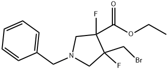 Ethyl 1-Benzyl-4-(Bromomethyl)-3,4-Difluoropyrrolidine-3-Carboxylate(WXC00918) Structure