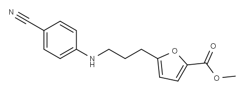 2-Furancarboxylic acid, 5-[3-[(4-cyanophenyl)amino]propyl]-, methyl ester Structure