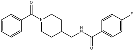 Benzamide, N-[(1-benzoyl-4-piperidinyl)methyl]-4-fluoro- Structure