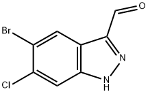 1H-Indazole-3-carboxaldehyde, 5-bromo-6-chloro- Structure