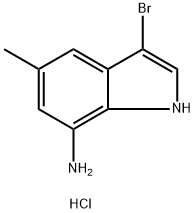 3-Bromo-5-methyl-1H-indol-7-amine hydrochloride Structure