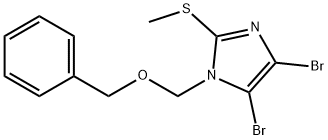 1H-Imidazole, 4,5-dibromo-2-(methylthio)-1-[(phenylmethoxy)methyl]- Structure