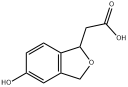 1-Isobenzofuranacetic acid, 1,3-dihydro-5-hydroxy- Structure