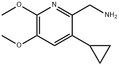 2-Pyridinemethanamine, 3-cyclopropyl-5,6-dimethoxy- Structure