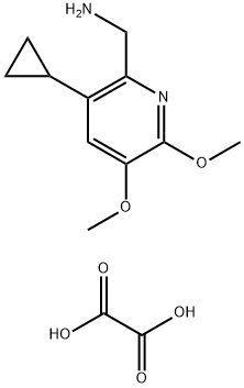 2-Pyridinemethanamine, 3-cyclopropyl-5,6-dimethoxy-, ethanedioate (1:1) Structure