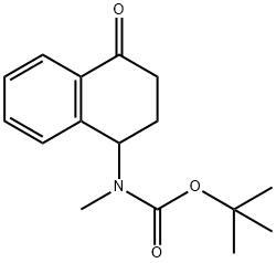 Carbamic acid, N-methyl-N-(1,2,3,4-tetrahydro-4-oxo-1-naphthalenyl)-, 1,1-dimethylethyl ester Structure