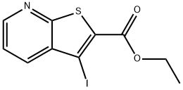 Thieno[2,3-b]pyridine-2-carboxylic acid, 3-iodo-, ethyl ester Structure