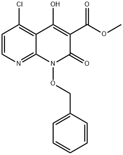 1,8-Naphthyridine-3-carboxylic acid, 5-chloro-1,2-dihydro-4-hydroxy-2-oxo-1-(phenylmethoxy)-, methyl ester Structure