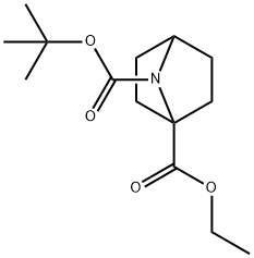 7-Azabicyclo[2.2.1]heptane-1,7-dicarboxylic acid, 7-(1,1-dimethylethyl) 1-ethyl ester Structure