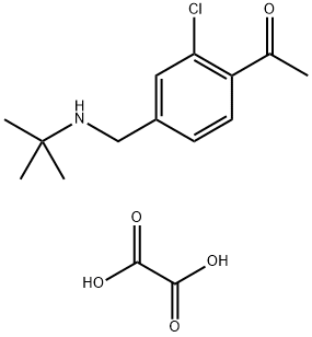 Ethanone, 1-[2-chloro-4-[[(1,1-dimethylethyl)amino]methyl]phenyl]-, ethanedioate (1:1) Structure