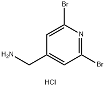 (2,6-Dibromopyridin-4-yl)methanamine hydrochloride Structure