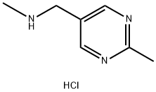 N-Methyl-1-(2-methylpyrimidin-5-yl)methanamine hydrochloride 구조식 이미지