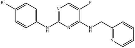 N2-(4-Bromophenyl)-5-Fluoro-N4-(Pyridin-2-Ylmethyl)Pyrimidine-2,4-Diamine(WXC02288) Structure