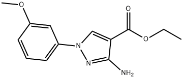 1H-Pyrazole-4-carboxylic acid, 3-amino-1-(3-methoxyphenyl)-, ethyl ester Structure