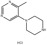 Pyrimidine, 4-methyl-5-(1-piperazinyl)-, hydrochloride (1:2) Structure