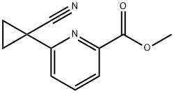 2-Pyridinecarboxylic acid, 6-(1-cyanocyclopropyl)-, methyl ester Structure