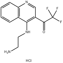 1-(4-((2-Aminoethyl)amino)quinolin-3-yl)-2,2,2-trifluoroethanone hydrochloride 구조식 이미지