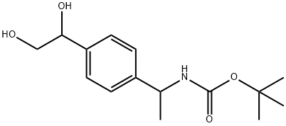 Carbamic acid, N-[1-[4-(1,2-dihydroxyethyl)phenyl]ethyl]-, 1,1-dimethylethyl ester Structure