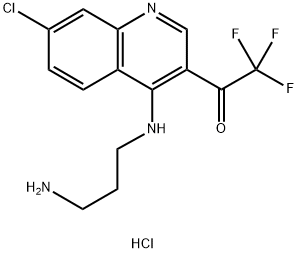 1-(4-((3-Aminopropyl)amino)-7-chloroquinolin-3-yl)-2,2,2-trifluoroethanone hydrochloride Structure