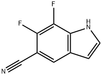 1H-Indole-5-carbonitrile, 6,7-difluoro- Structure