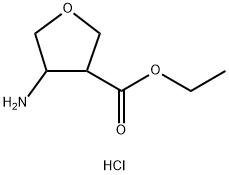 Ethyl 4-aminotetrahydrofuran-3-carboxylate hydrochloride 구조식 이미지