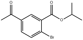 Benzoic acid, 5-acetyl-2-bromo-, 1-methylethyl ester 구조식 이미지
