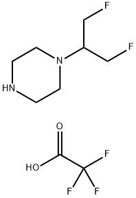 Piperazine, 1-[2-fluoro-1-(fluoromethyl)ethyl]-, 2,2,2-trifluoroacetate (1:1) Structure