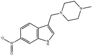 1H-Indole, 3-[(4-methyl-1-piperazinyl)methyl]-6-nitro- Structure