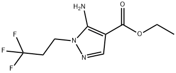 1H-Pyrazole-4-carboxylic acid, 5-amino-1-(3,3,3-trifluoropropyl)-, ethyl ester Structure