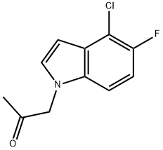 2-Propanone, 1-(4-chloro-5-fluoro-1H-indol-1-yl)- Structure