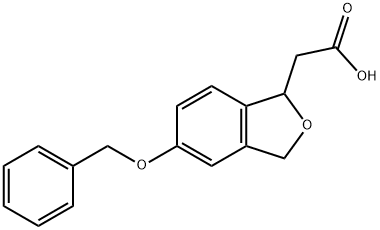 1-Isobenzofuranacetic acid, 1,3-dihydro-5-(phenylmethoxy)- Structure