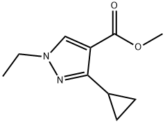 1H-Pyrazole-4-carboxylic acid, 3-cyclopropyl-1-ethyl-, methyl ester Structure