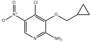 2-Pyridinamine, 4-chloro-3-(cyclopropylmethoxy)-5-nitro- Structure