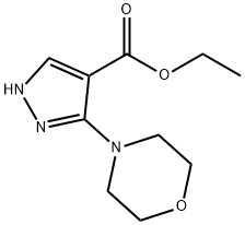 1H-Pyrazole-4-carboxylic acid, 3-(4-morpholinyl)-, ethyl ester Structure