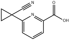 2-Pyridinecarboxylic acid, 6-(1-cyanocyclopropyl)- Structure