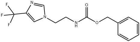 Carbamic acid, N-[2-[4-(trifluoromethyl)-1H-imidazol-1-yl]ethyl]-, phenylmethyl ester Structure