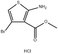 Methyl 2-amino-4-bromothiophene-3-carboxylate hydrochloride 구조식 이미지