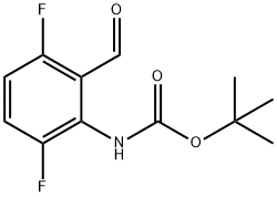 Carbamic acid, N-(3,6-difluoro-2-formylphenyl)-, 1,1-dimethylethyl ester Structure