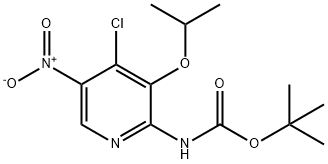 Carbamic acid, N-[4-chloro-3-(1-methylethoxy)-5-nitro-2-pyridinyl]-, 1,1-dimethylethyl ester Structure