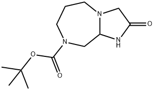 1H-Imidazo[1,2-a][1,4]diazepine-8(5H)-carboxylic acid, hexahydro-2-oxo-, 1,1-dimethylethyl ester 구조식 이미지