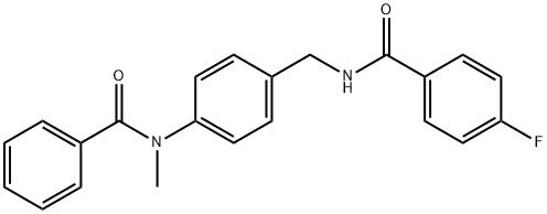 Benzamide, N-[4-[[(4-fluorobenzoyl)amino]methyl]phenyl]-N-methyl- Structure