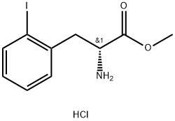 (R)-Methyl 2-amino-3-(2-iodophenyl)propanoate hydrochloride 구조식 이미지