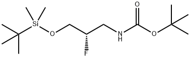 Carbamic acid, N-[(2S)-3-[[(1,1-dimethylethyl)dimethylsilyl]oxy]-2-fluoropropyl]-, 1,1-dimethylethyl ester Structure