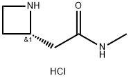 2-Azetidineacetamide, N-methyl-, hydrochloride (1:1), (2S)- Structure